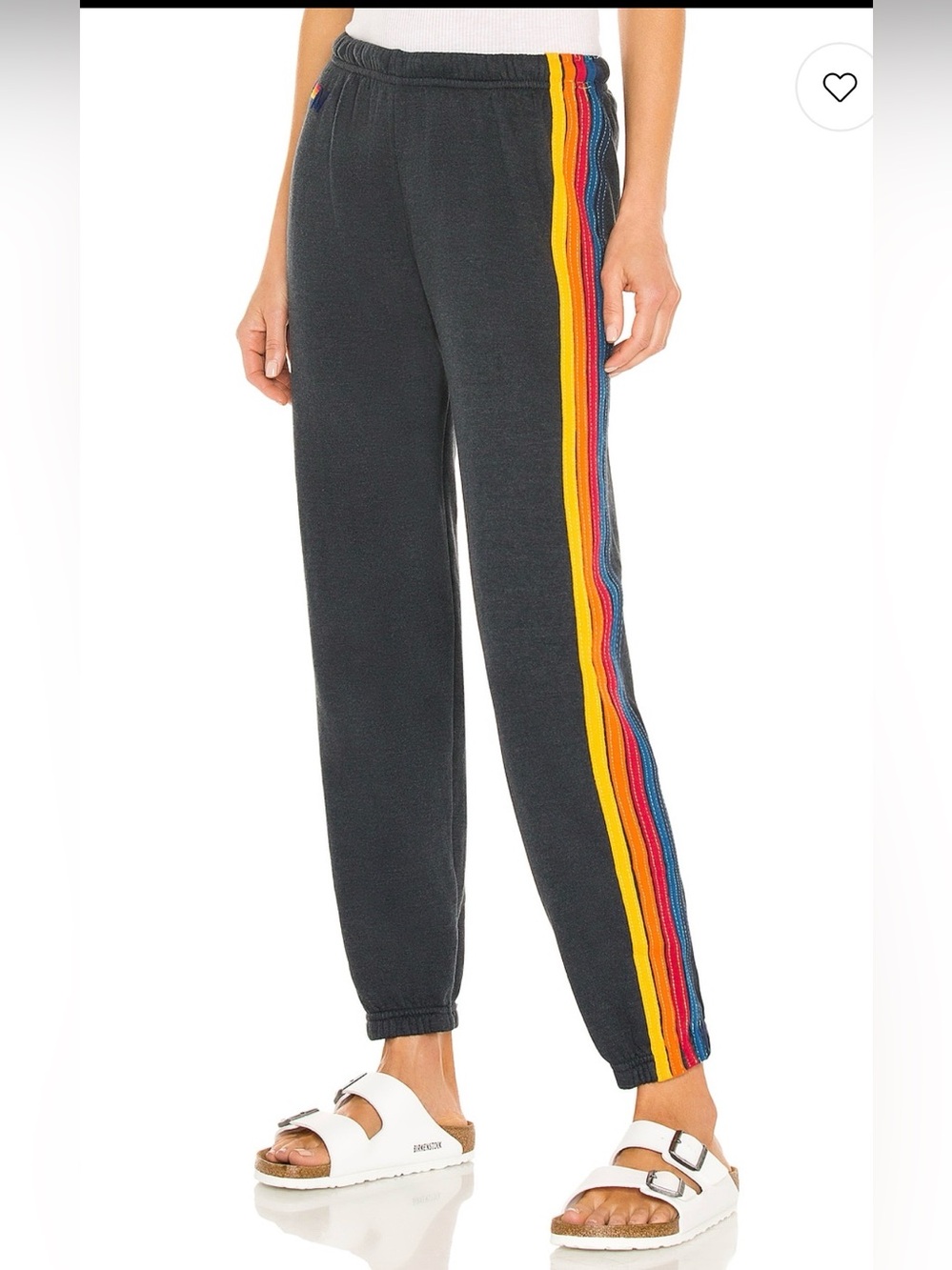 Aviator Nation 5 Stripe Sweatpant in Charcoal Size Medium